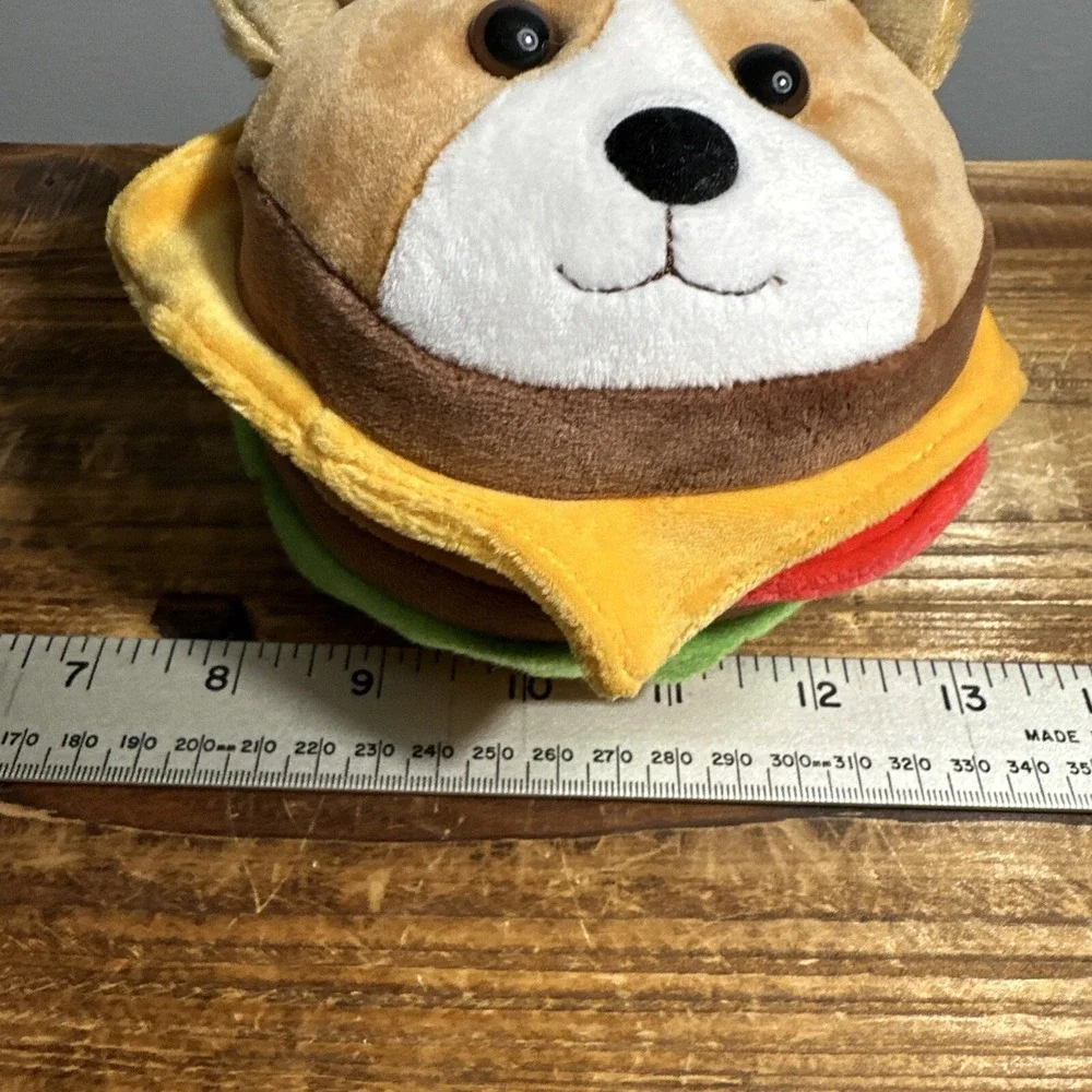Stuffed Plush Douglas Corgi BURGER HAMBURGER Foodie Dog